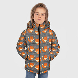 Куртка зимняя для мальчика Веселые лисички, цвет: 3D-черный — фото 2