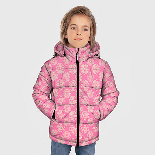 Зимняя куртка для мальчика Классические узоры - паттерн / 3D-Светло-серый – фото 3