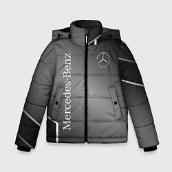 Куртка зимняя для мальчика Mercedes абстракция карбон, цвет: 3D-красный