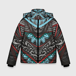 Куртка зимняя для мальчика Узорчатые узоры, цвет: 3D-светло-серый
