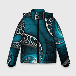 Куртка зимняя для мальчика Странная абстрактная картинка, цвет: 3D-светло-серый