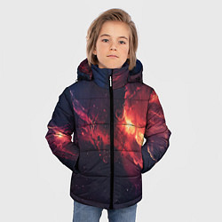 Куртка зимняя для мальчика Красивая космическая туманность, цвет: 3D-светло-серый — фото 2