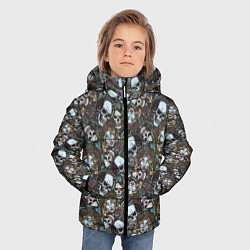 Куртка зимняя для мальчика Череп и женщина, цвет: 3D-светло-серый — фото 2