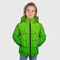 Куртка зимняя для мальчика Трава зеленая, цвет: 3D-светло-серый — фото 2
