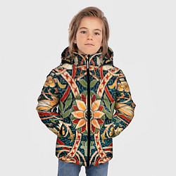 Куртка зимняя для мальчика Ковер с птицами, цвет: 3D-черный — фото 2