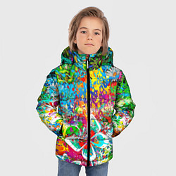 Куртка зимняя для мальчика Flowers in a clearing, цвет: 3D-светло-серый — фото 2