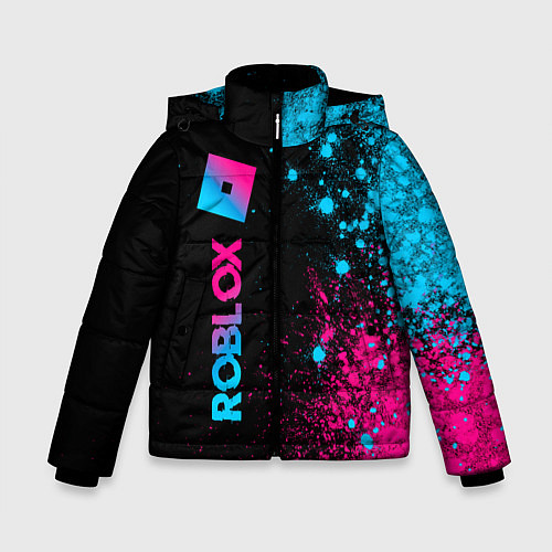 Зимняя куртка для мальчика Roblox - neon gradient: по-вертикали / 3D-Черный – фото 1