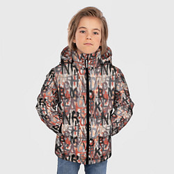 Куртка зимняя для мальчика Буквы краской, цвет: 3D-светло-серый — фото 2