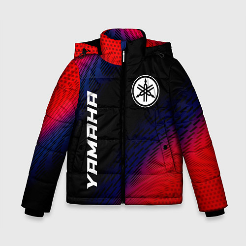 Зимняя куртка для мальчика Yamaha красный карбон / 3D-Черный – фото 1