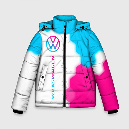 Зимняя куртка для мальчика Volkswagen neon gradient style: по-вертикали / 3D-Черный – фото 1