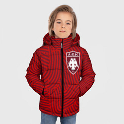 Куртка зимняя для мальчика AEK Athens отпечатки, цвет: 3D-красный — фото 2