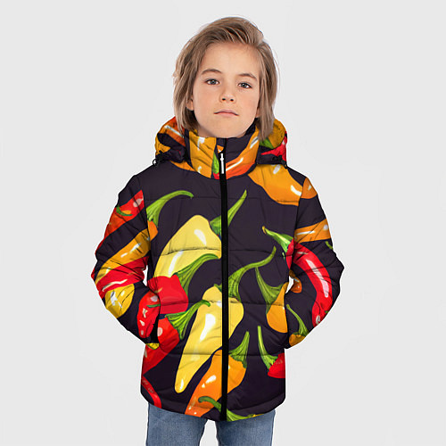 Зимняя куртка для мальчика Много перчиков / 3D-Светло-серый – фото 3