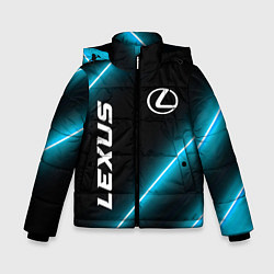 Куртка зимняя для мальчика Lexus неоновые лампы, цвет: 3D-черный