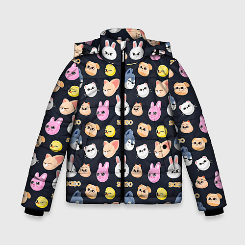 Зимняя куртка для мальчика Skzoo pattern / 3D-Черный – фото 1