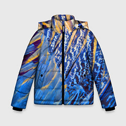 Куртка зимняя для мальчика Перьевой паттерн - авангард, цвет: 3D-светло-серый