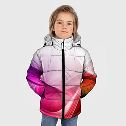 Куртка зимняя для мальчика Кремовый дизайн, цвет: 3D-светло-серый — фото 2