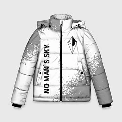 Куртка зимняя для мальчика No Mans Sky glitch на светлом фоне: надпись, симво, цвет: 3D-черный