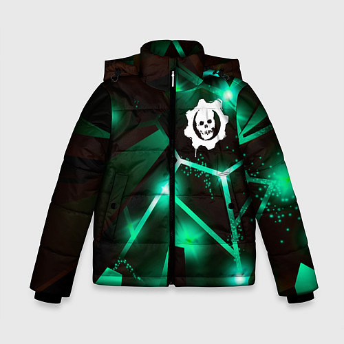 Зимняя куртка для мальчика Gears of War разлом плит / 3D-Черный – фото 1