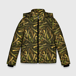 Куртка зимняя для мальчика Милитари горошек разноцветный, цвет: 3D-светло-серый