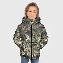 Куртка зимняя для мальчика Мануловый камуфляж, цвет: 3D-черный — фото 2