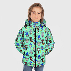 Куртка зимняя для мальчика Ежик Соник и его друзья, цвет: 3D-красный — фото 2