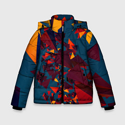 Зимняя куртка для мальчика Множество тетраэдров в абстракции