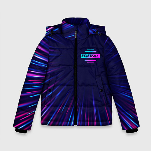 Зимняя куртка для мальчика Haval neon speed lines / 3D-Черный – фото 1