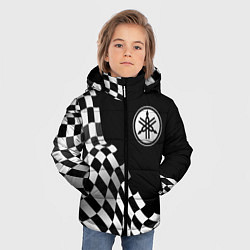 Куртка зимняя для мальчика Yamaha racing flag, цвет: 3D-черный — фото 2