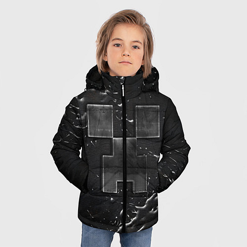 Зимняя куртка для мальчика Minecraft black / 3D-Светло-серый – фото 3