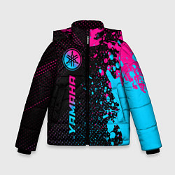 Куртка зимняя для мальчика Yamaha - neon gradient: по-вертикали, цвет: 3D-черный