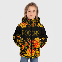 Куртка зимняя для мальчика РОССИЯ роспись хохлома, цвет: 3D-красный — фото 2