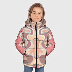 Куртка зимняя для мальчика Цветные полосы графика, цвет: 3D-светло-серый — фото 2
