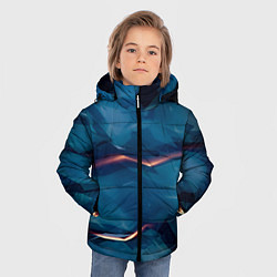 Куртка зимняя для мальчика Броня из магического синего камня, цвет: 3D-светло-серый — фото 2