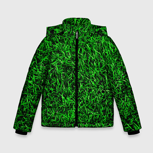 Зимняя куртка для мальчика Трава / 3D-Черный – фото 1