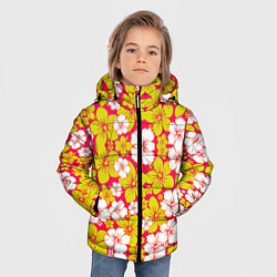 Куртка зимняя для мальчика Hawaiian kaleidoscope, цвет: 3D-светло-серый — фото 2