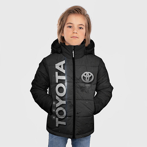 Зимняя куртка для мальчика Toyota cracks / 3D-Светло-серый – фото 3