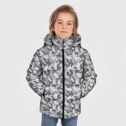 Куртка зимняя для мальчика Камуфляж М-21 серый, цвет: 3D-красный — фото 2