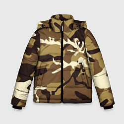 Куртка зимняя для мальчика Камуфляж Woodland осень крупный, цвет: 3D-светло-серый