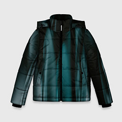 Куртка зимняя для мальчика Абстрактные волны в темноте, цвет: 3D-светло-серый