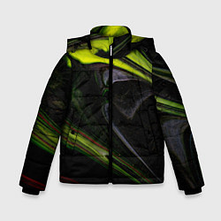 Куртка зимняя для мальчика Зелёный песок в темноте, цвет: 3D-светло-серый