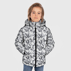 Куртка зимняя для мальчика Камуфляж зимний мелкий, цвет: 3D-черный — фото 2