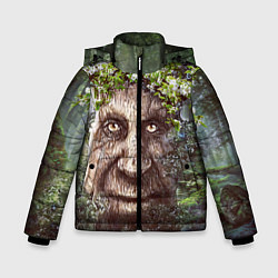 Куртка зимняя для мальчика Мудрое Таинственное Дерево, цвет: 3D-черный