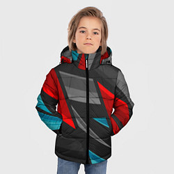 Куртка зимняя для мальчика Абстракция, цвет: 3D-светло-серый — фото 2