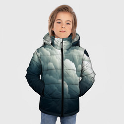 Куртка зимняя для мальчика Темные тучи - иллюстрация, цвет: 3D-черный — фото 2