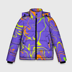 Куртка зимняя для мальчика Сrazy abstraction, цвет: 3D-черный