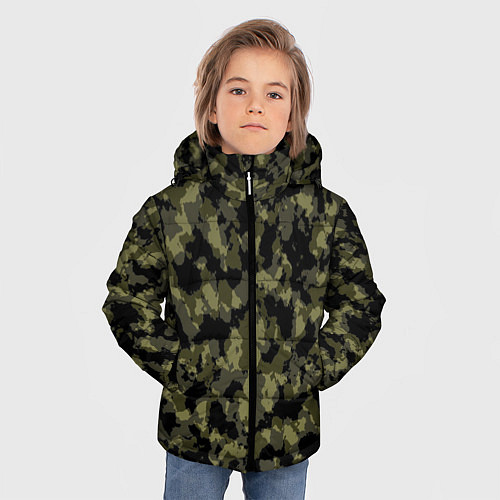 Зимняя куртка для мальчика Камуфляж / 3D-Красный – фото 3