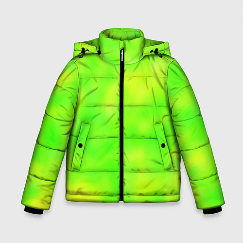 Зимняя куртка для мальчика Цвет сочное яблоко / 3D-Светло-серый – фото 1