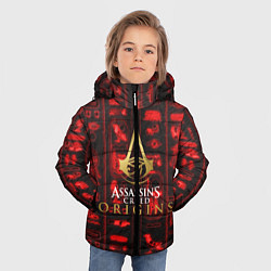 Куртка зимняя для мальчика НЕОН ИЕРОГЛИФЫ, цвет: 3D-светло-серый — фото 2