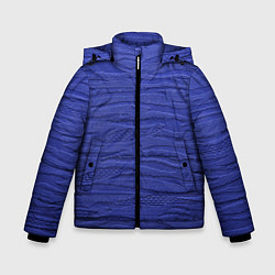 Куртка зимняя для мальчика Текстура машинной вязки шерстью, цвет: 3D-черный