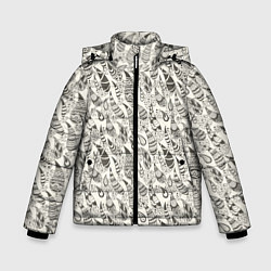 Куртка зимняя для мальчика Капля с этноузором, цвет: 3D-красный